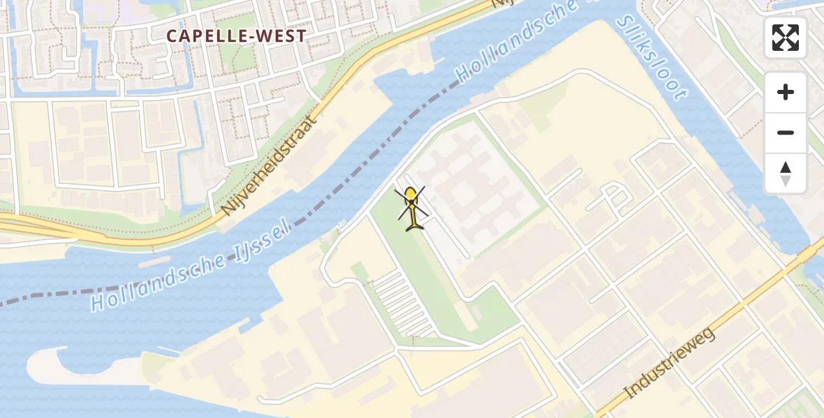 Routekaart van de vlucht: Lifeliner 2 naar Krimpen aan den IJssel