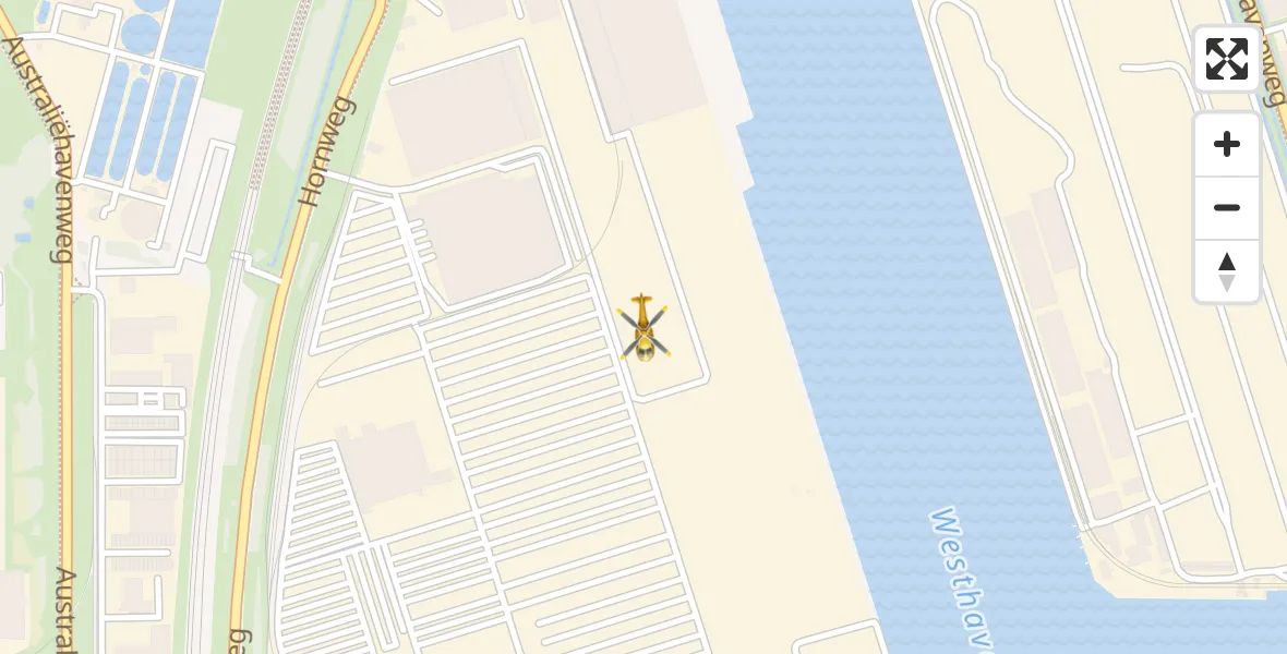 Vluchtroute Traumahelikopter Amsterdam Heliport - Amsterdam Heliport, 17 augustus 2023, 13:19