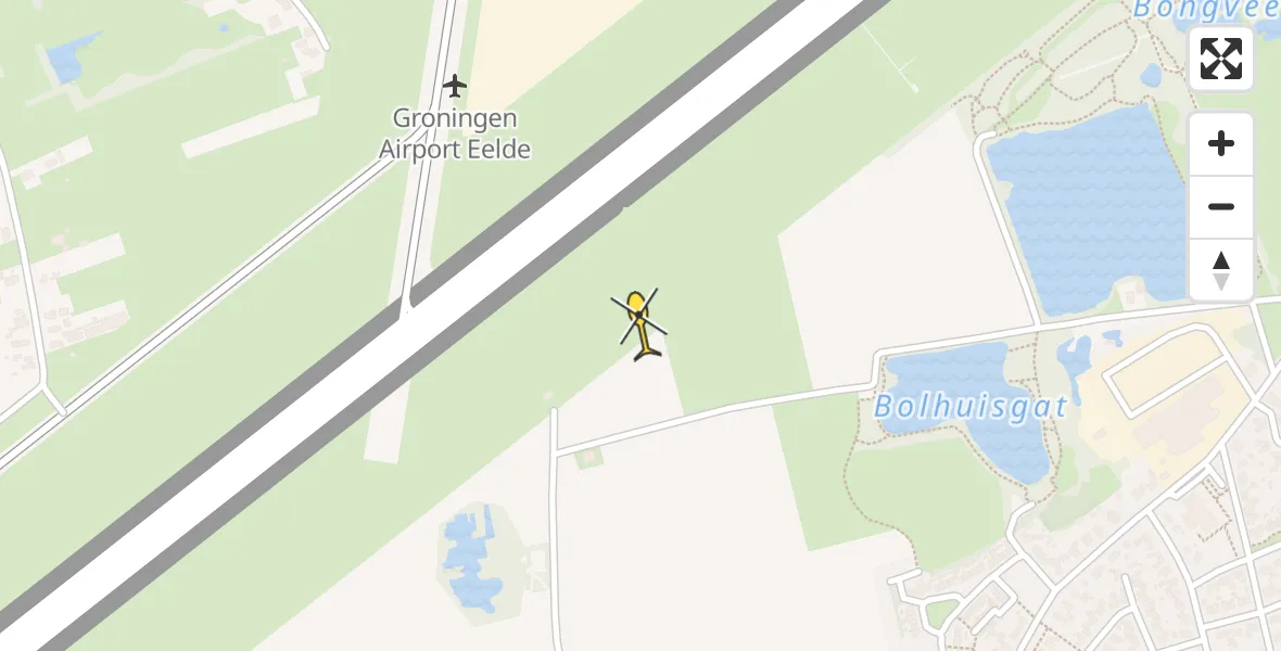 Routekaart van de vlucht: Lifeliner 4 naar Groningen Airport Eelde