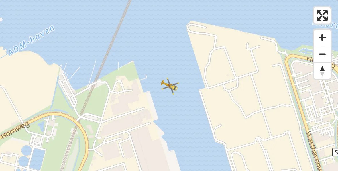 Vluchtroute Traumahelikopter Amsterdam Heliport - Amsterdam Heliport, 18 augustus 2023, 13:44