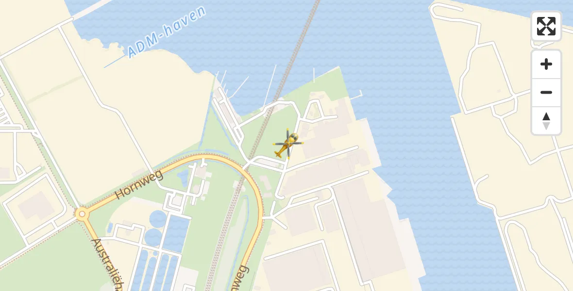Vluchtroute Traumahelikopter Amsterdam Heliport - Amsterdam Heliport, 18 augustus 2023, 19:25