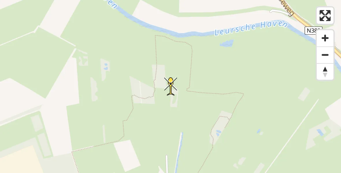 Routekaart van de vlucht: Politiehelikopter naar Etten-Leur