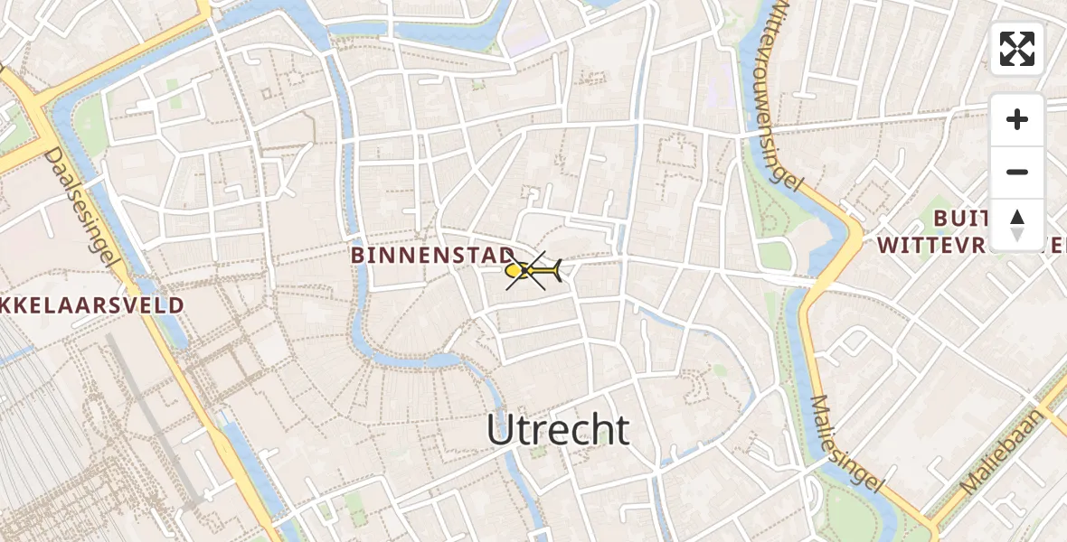 Routekaart van de vlucht: Lifeliner 1 naar Utrecht