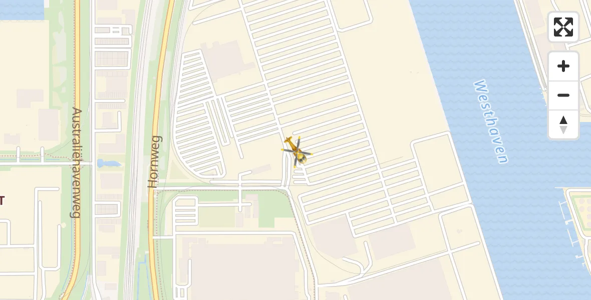 Vluchtroute Traumahelikopter Amsterdam Heliport - Amsterdam Heliport, 20 augustus 2023, 09:23