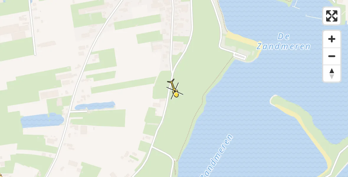 Routekaart van de vlucht: Traumahelikopter naar Hoenzadriel