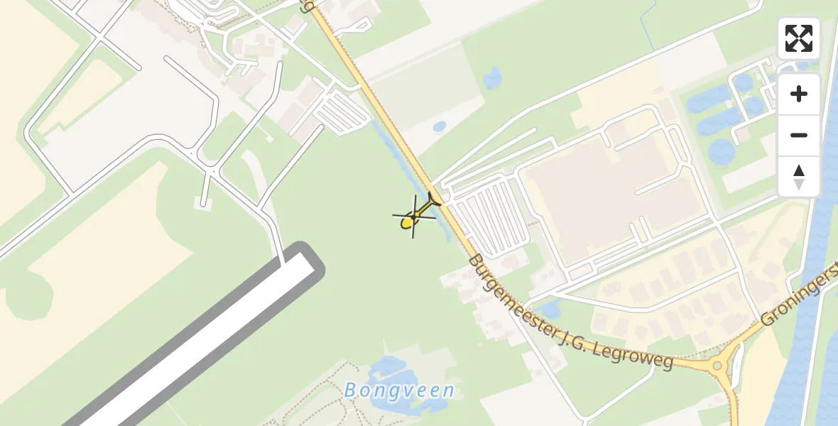 Routekaart van de vlucht: Lifeliner 4 naar Groningen Airport Eelde