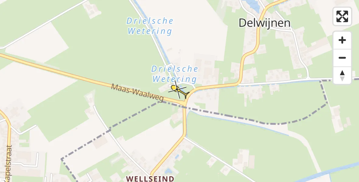 Routekaart van de vlucht: Lifeliner 3 naar Delwijnen