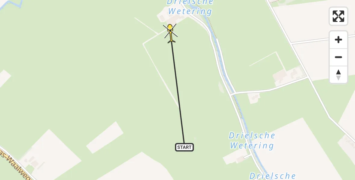 Routekaart van de vlucht: Traumahelikopter naar Delwijnen