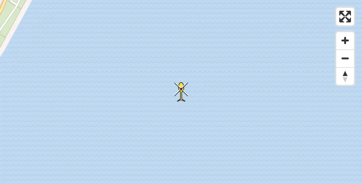 Routekaart van de vlucht: Ambulancehelikopter naar Oudeschild