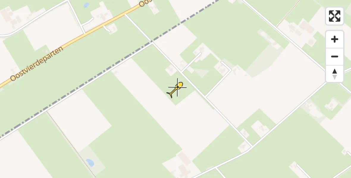 Routekaart van de vlucht: Traumahelikopter naar Vledderveen