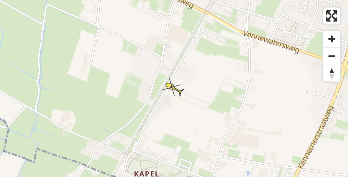 Routekaart van de vlucht: Traumahelikopter naar Heiloo