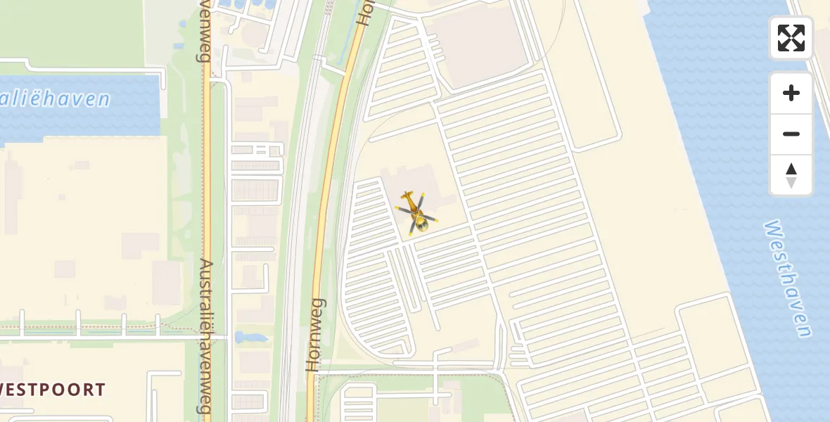 Vluchtroute Traumahelikopter Amsterdam Heliport - Amsterdam Heliport, 21 augustus 2023, 22:29