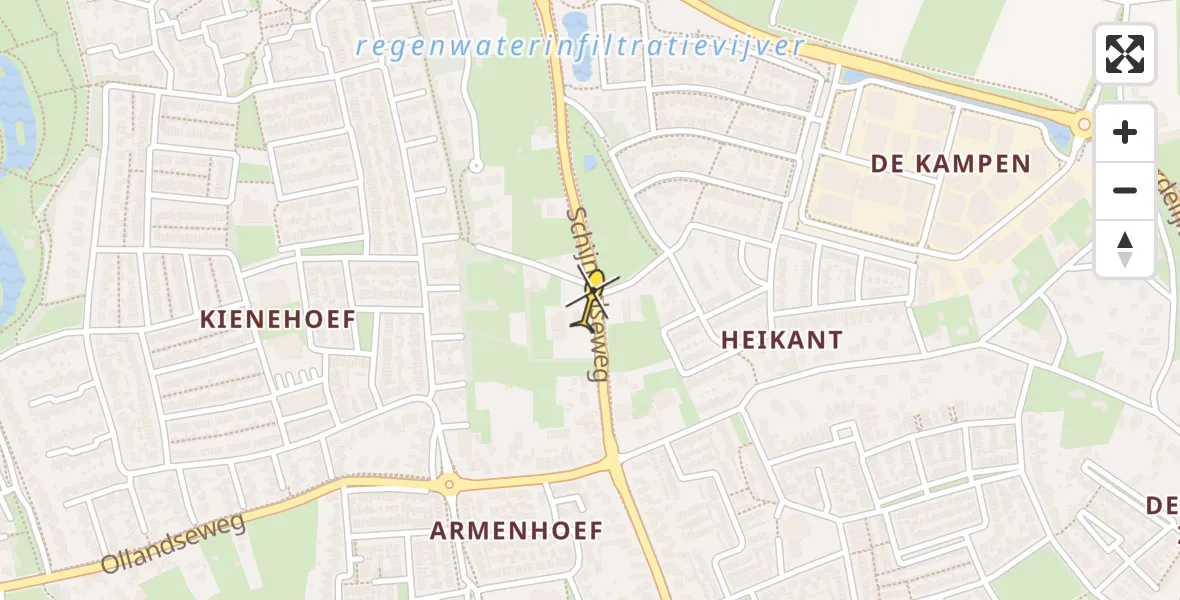 Routekaart van de vlucht: Traumahelikopter naar Sint-Oedenrode