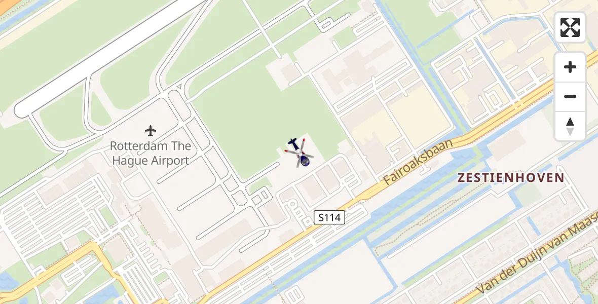 Vluchtroute Politiehelikopter Rotterdam The Hague Airport - Rotterdam The Hague Airport, 24 augustus 2023, 08:48