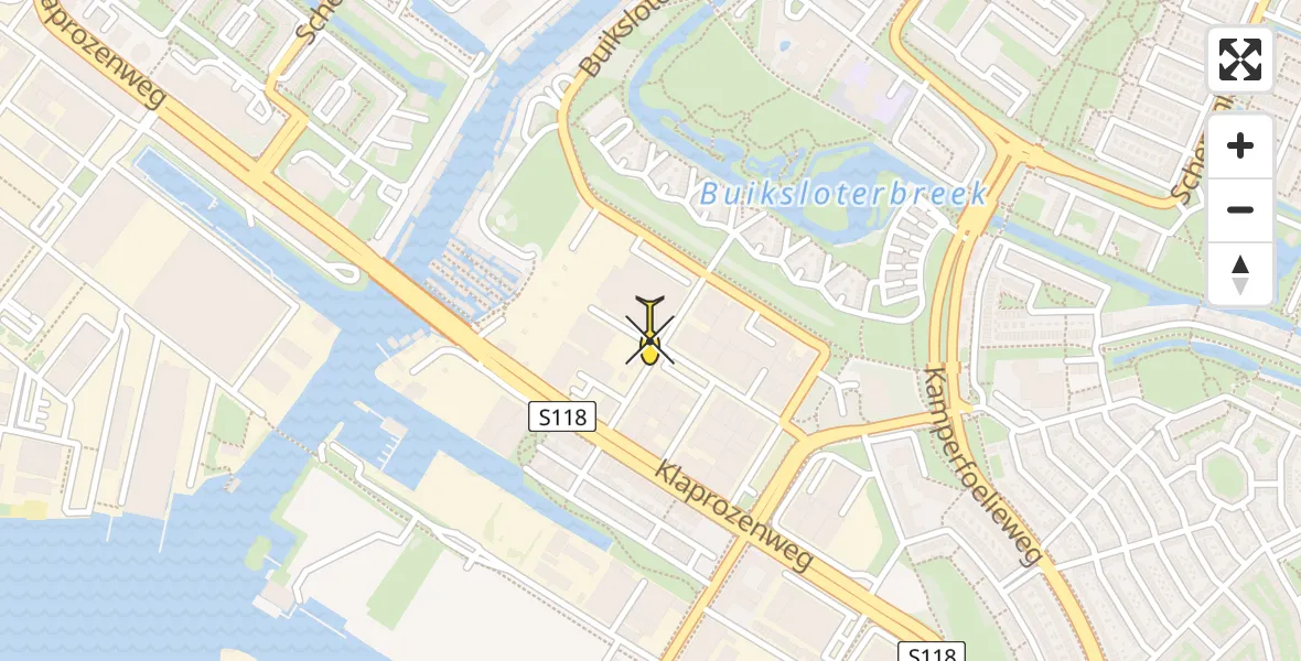 Routekaart van de vlucht: Lifeliner 1 naar Amsterdam