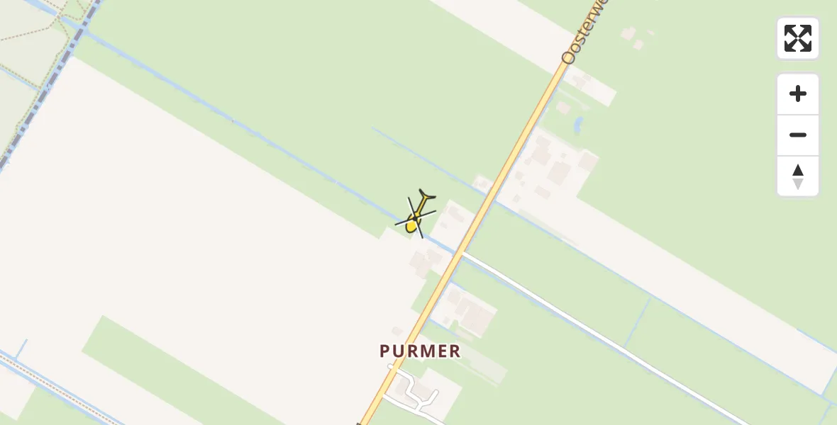 Routekaart van de vlucht: Lifeliner 1 naar Purmer