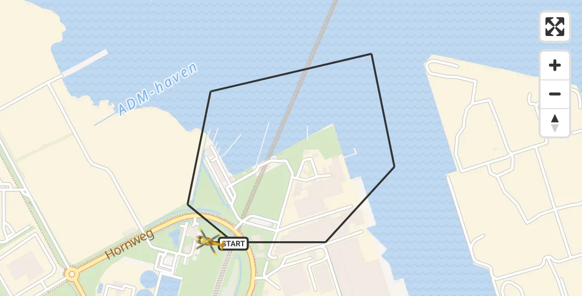 Vluchtroute Traumahelikopter Amsterdam Heliport - Amsterdam Heliport, 25 augustus 2023, 10:04