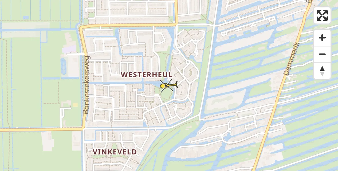 Routekaart van de vlucht: Lifeliner 1 naar Vinkeveen