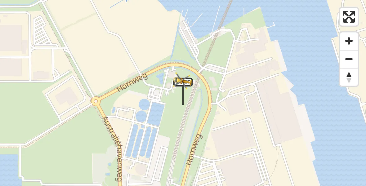 Vluchtroute Traumahelikopter Amsterdam Heliport - Amsterdam Heliport, 27 augustus 2023, 02:51
