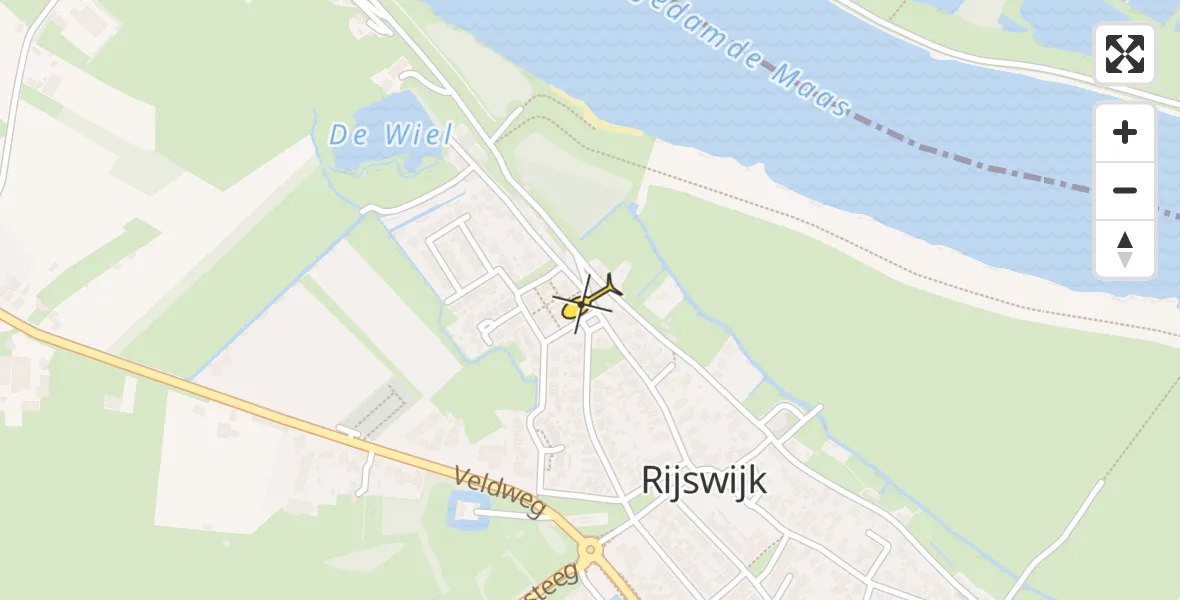 Routekaart van de vlucht: Lifeliner 3 naar Rijswijk (NB)