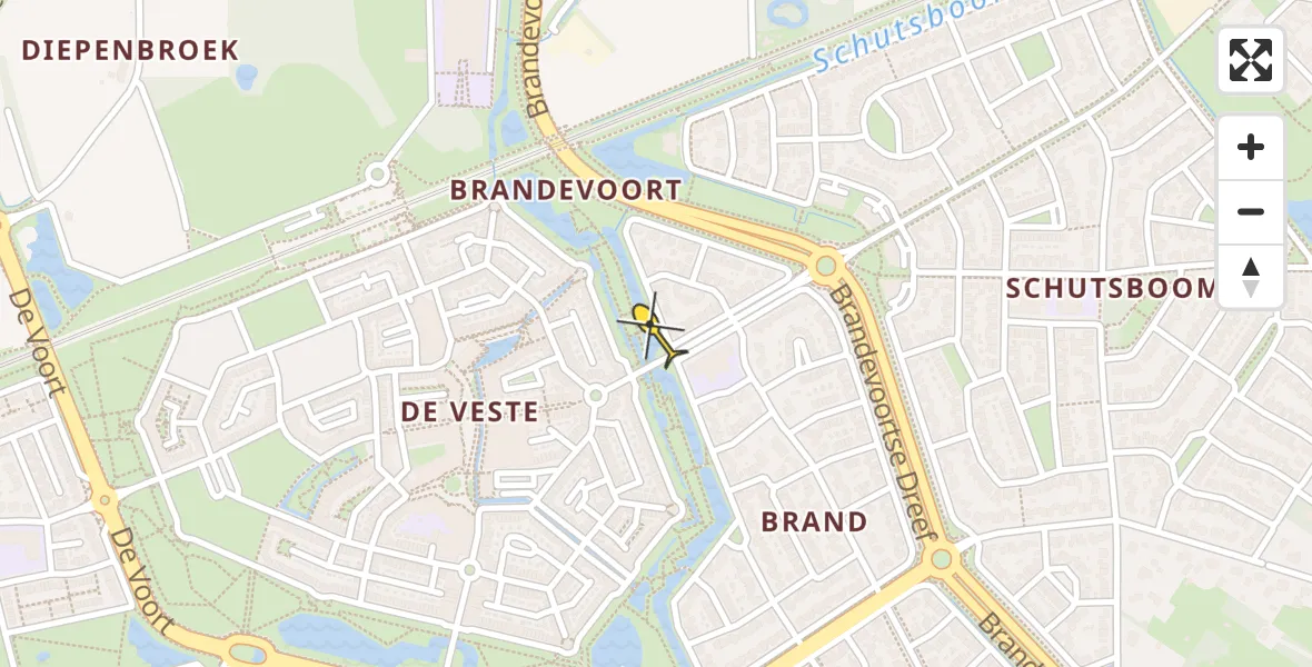 Routekaart van de vlucht: Lifeliner 3 naar Helmond