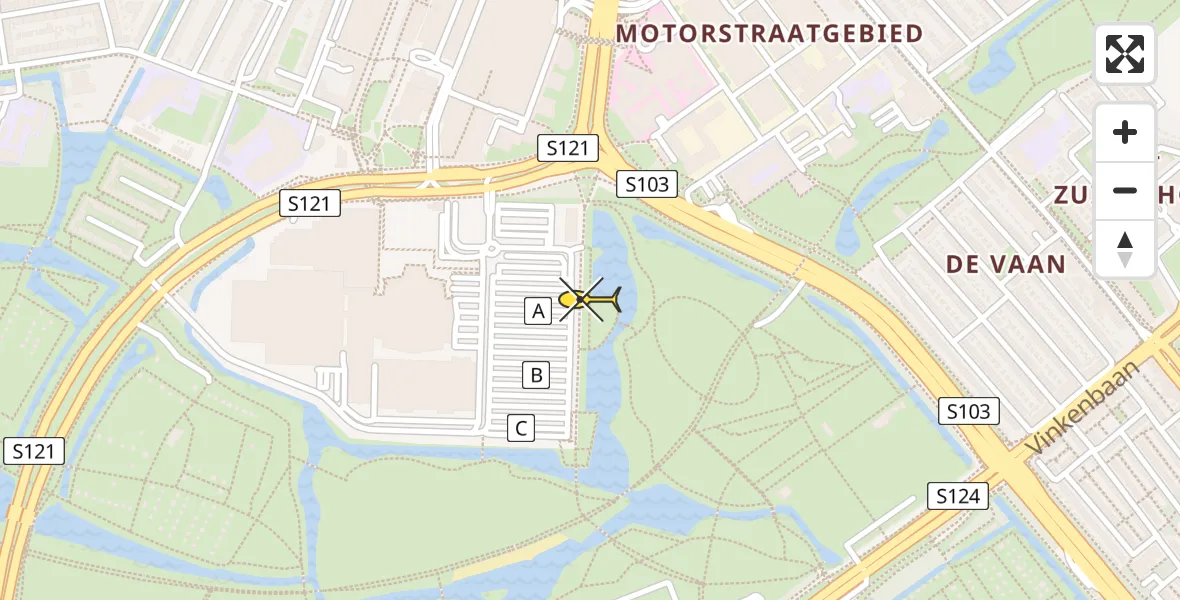 Routekaart van de vlucht: Lifeliner 2 naar Rotterdam