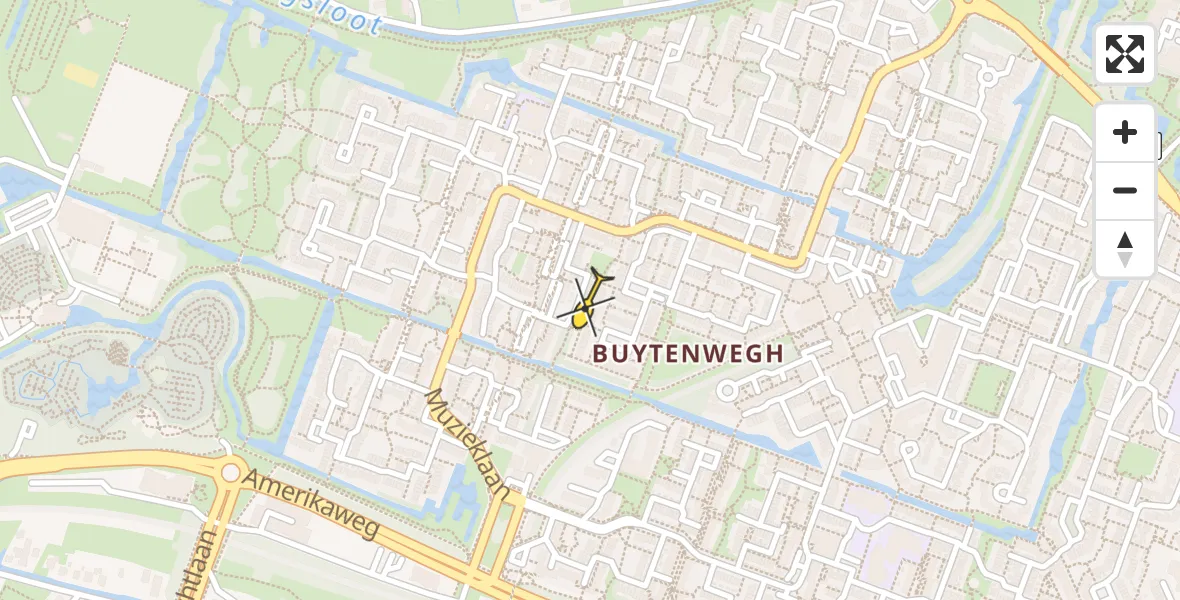 Routekaart van de vlucht: Traumahelikopter naar Zoetermeer