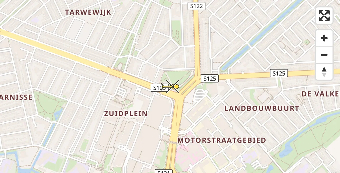 Routekaart van de vlucht: Lifeliner 2 naar Rotterdam