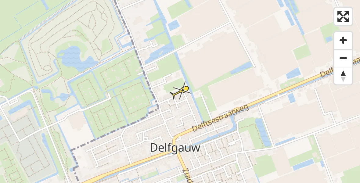 Routekaart van de vlucht: Lifeliner 2 naar Delfgauw