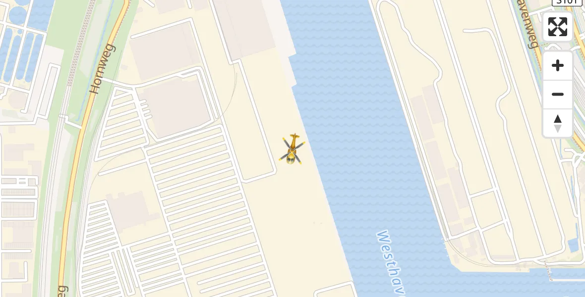 Vluchtroute Traumahelikopter Amsterdam Heliport - Amsterdam Heliport, 04 september 2023, 06:42