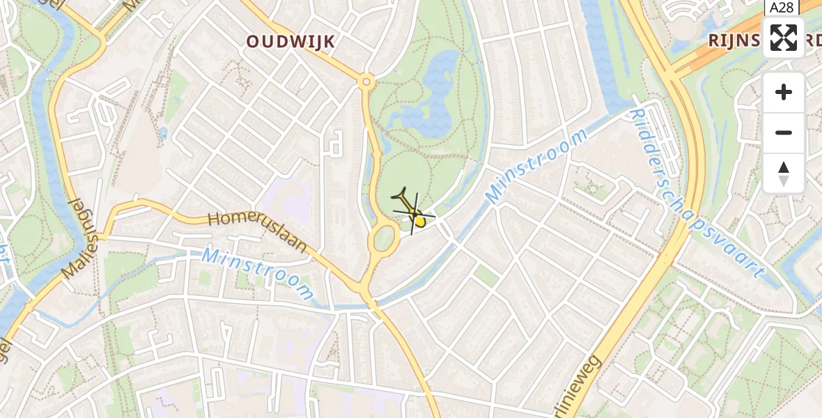 Routekaart van de vlucht: Lifeliner 1 naar Utrecht