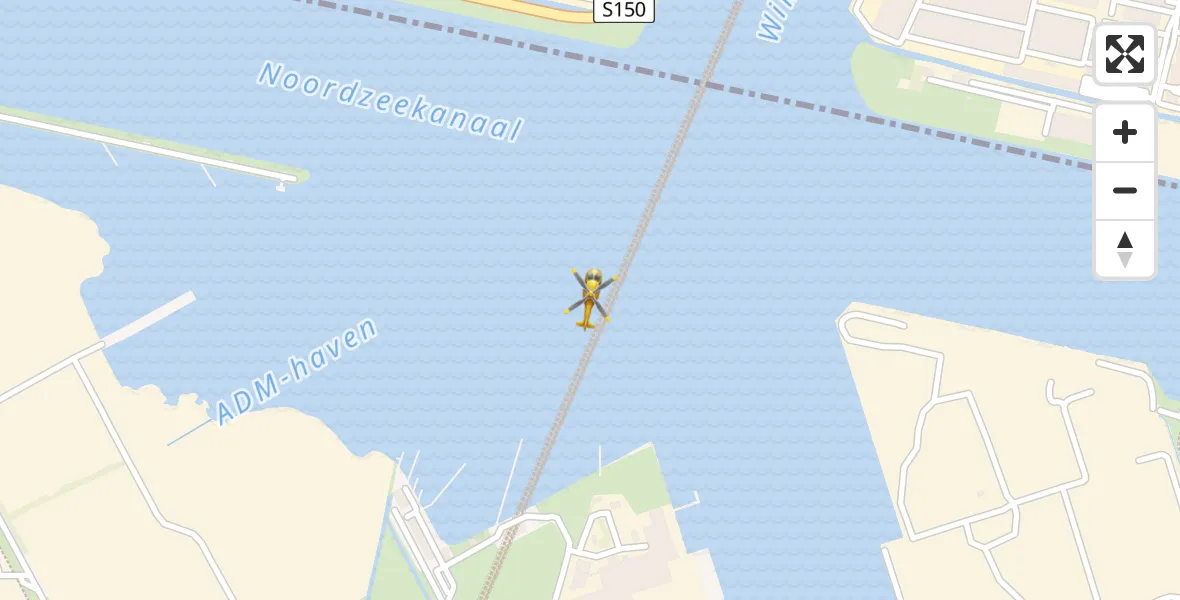 Vluchtroute Traumahelikopter Amsterdam Heliport - Amsterdam Heliport, 05 september 2023, 12:36