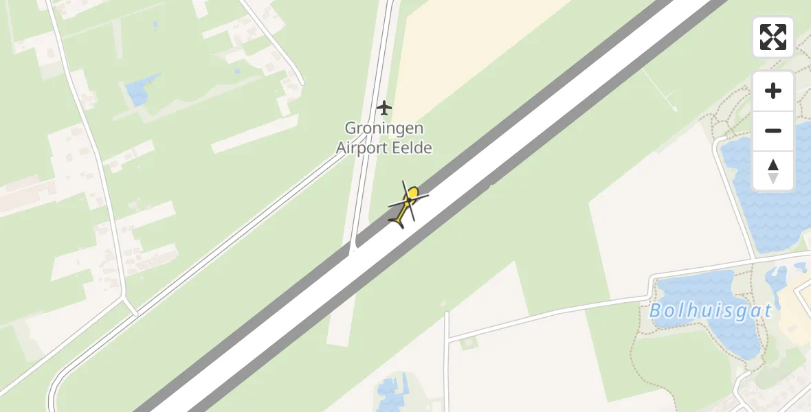 Routekaart van de vlucht: Lifeliner 4 naar Groningen Airport Eelde
