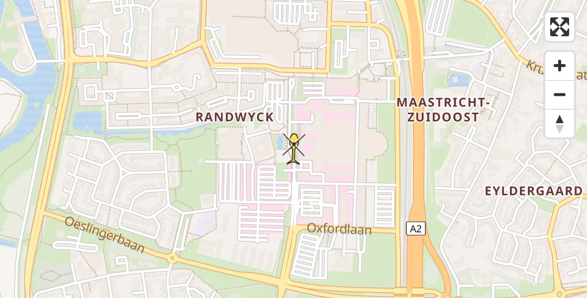 Routekaart van de vlucht: Traumahelikopter naar Maastricht UMC+