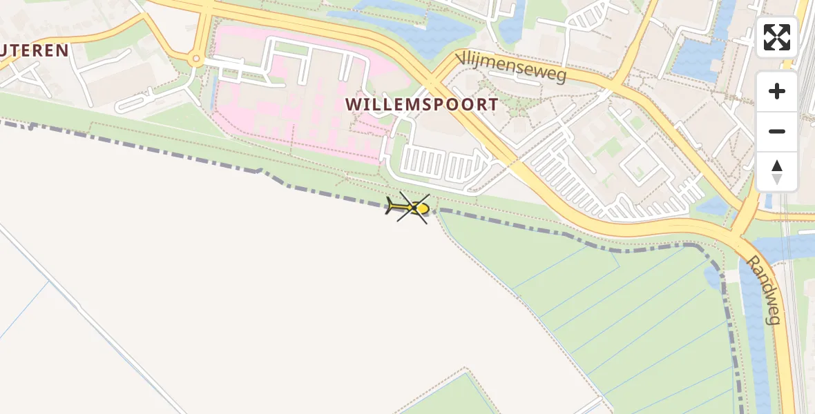 Routekaart van de vlucht: Lifeliner 3 naar 's-Hertogenbosch