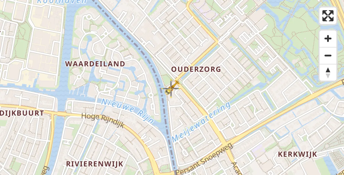 Vluchtroute Traumahelikopter Leiderdorp - Leiderdorp, 09 september 2023, 09:00