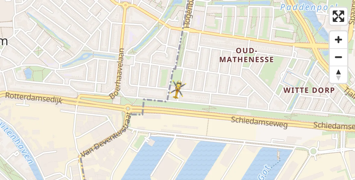 Vluchtroute Traumahelikopter Rotterdam - Rotterdam, 09 september 2023, 14:33