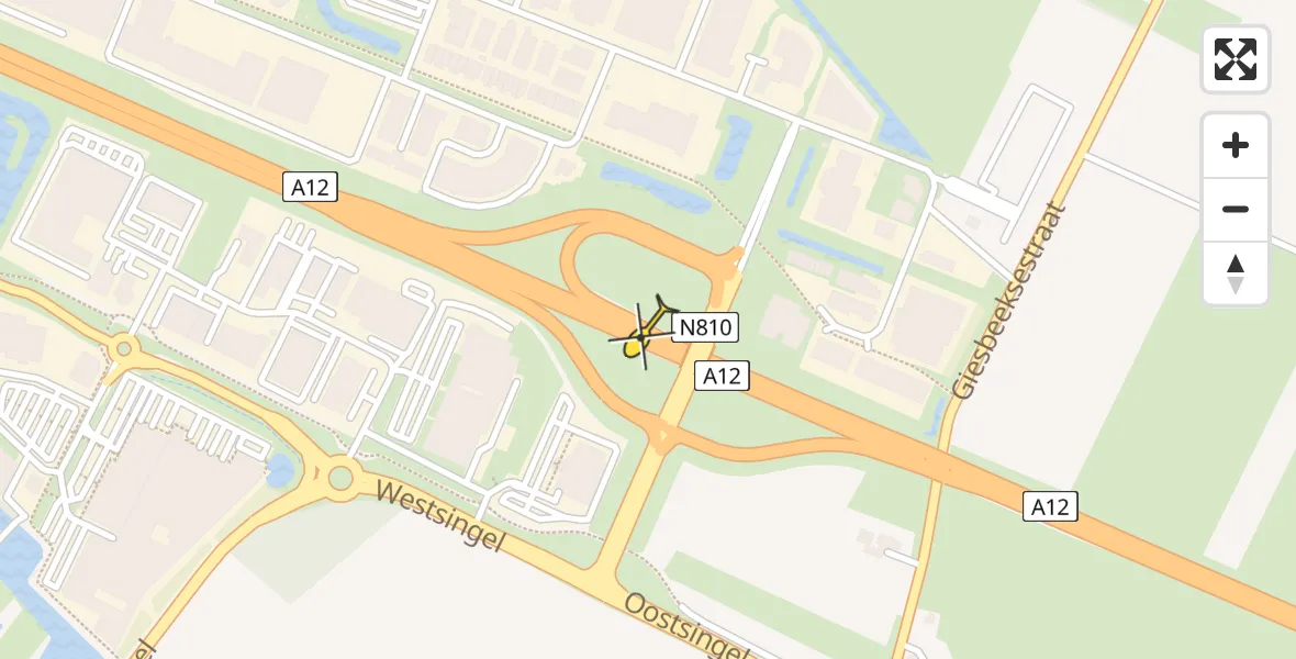 Routekaart van de vlucht: Lifeliner 3 naar Duiven