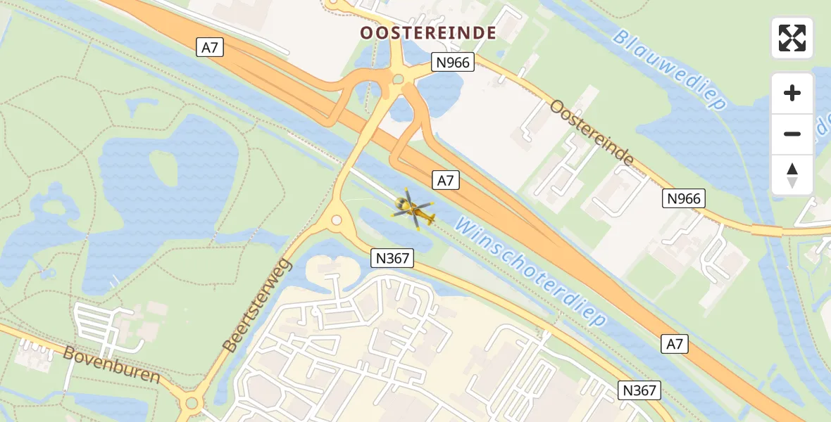 Vluchtroute Traumahelikopter Winschoten - Winschoten, 09 september 2023, 16:27