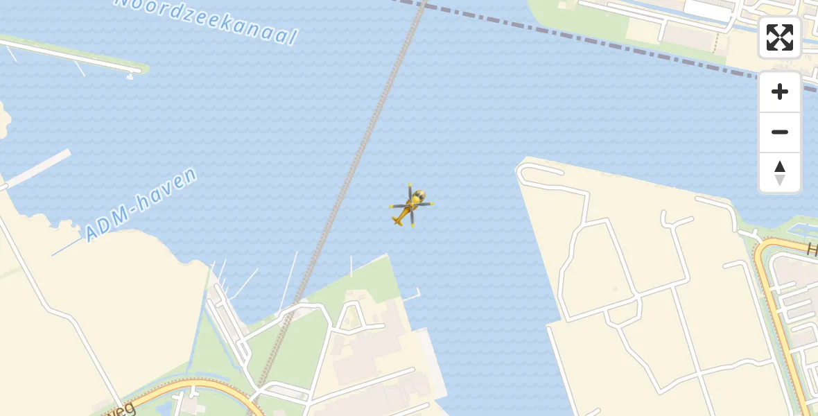 Vluchtroute Traumahelikopter Amsterdam Heliport - Amsterdam Heliport, 10 september 2023, 11:57