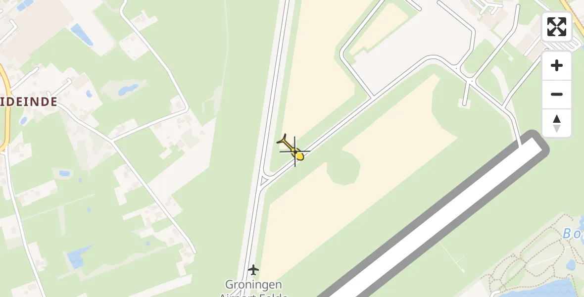Routekaart van de vlucht: Lifeliner 4 naar Groningen Airport Eelde
