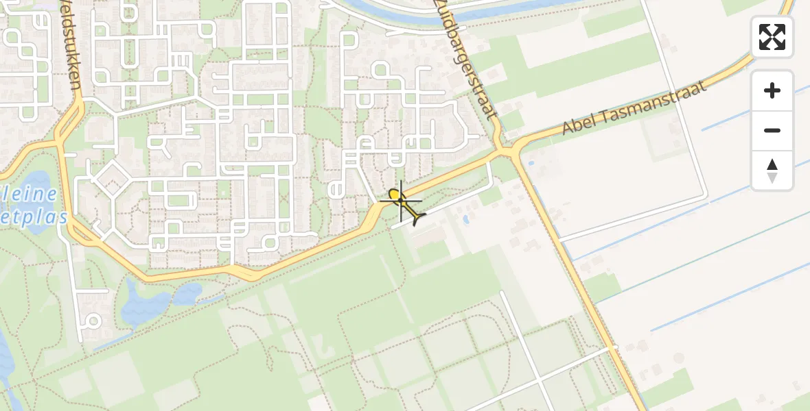 Routekaart van de vlucht: Traumahelikopter naar Emmen