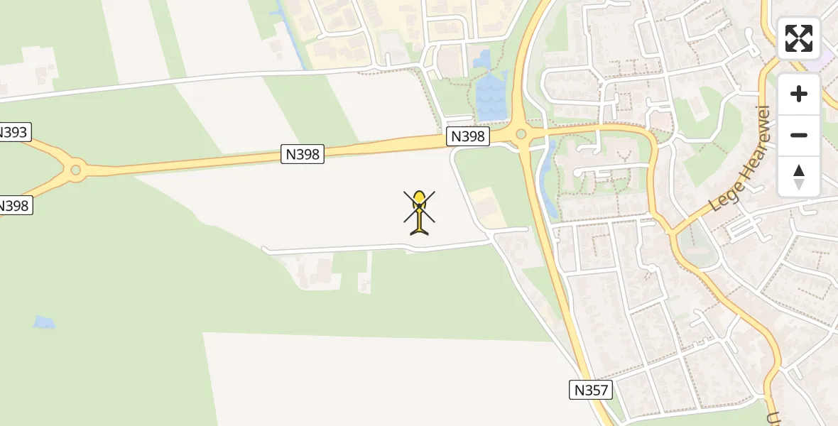 Routekaart van de vlucht: Ambulancehelikopter naar Stiens