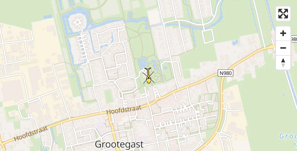 Routekaart van de vlucht: Lifeliner 4 naar Grootegast