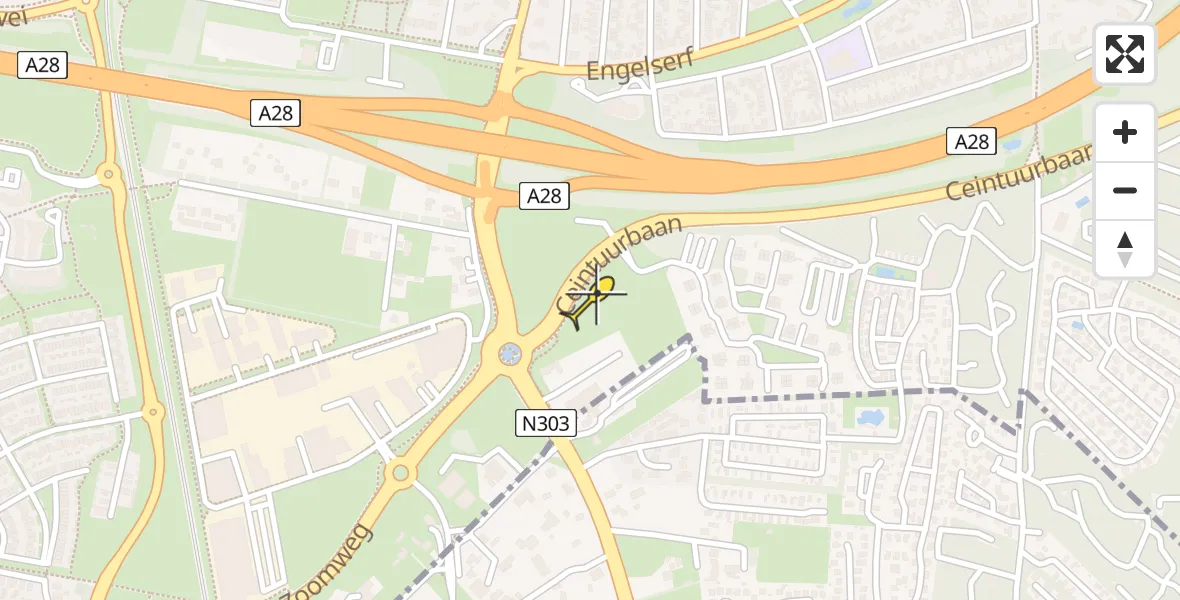 Routekaart van de vlucht: Lifeliner 4 naar Harderwijk