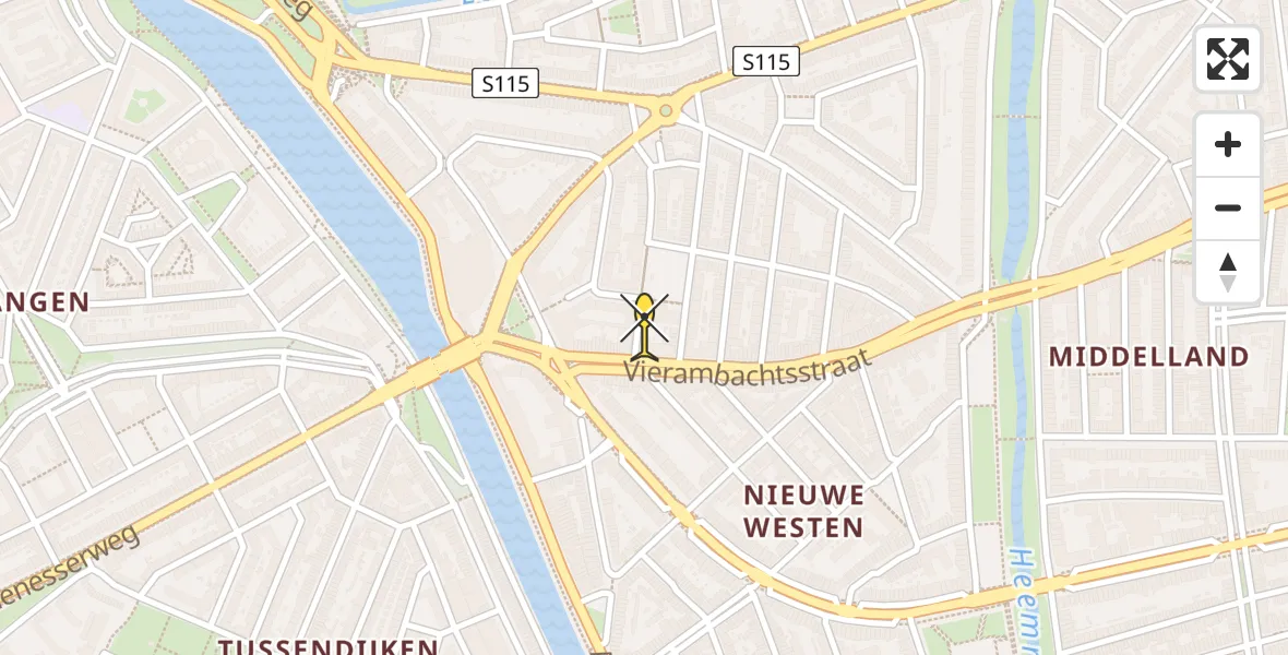 Routekaart van de vlucht: Lifeliner 2 naar Rotterdam