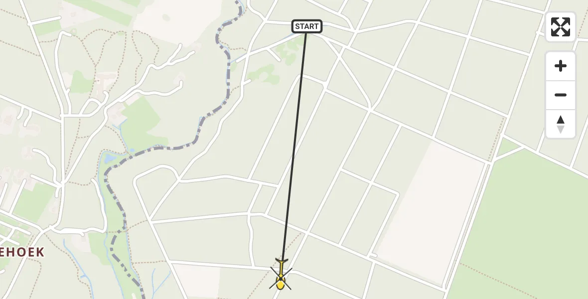 Routekaart van de vlucht: Traumahelikopter naar Renkum