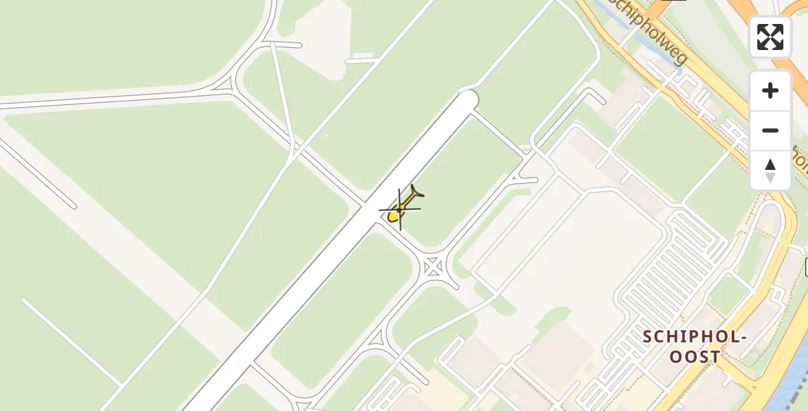 Vluchtroute Politiehelikopter van Schiphol naar Schiphol