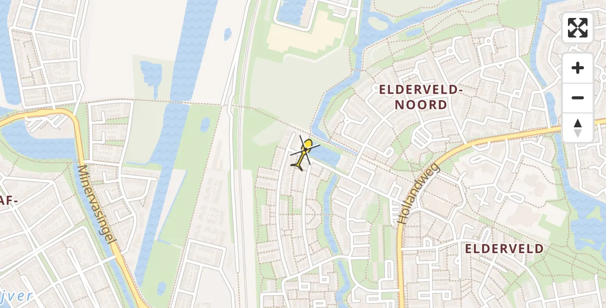 Routekaart van de vlucht: Lifeliner 3 naar Arnhem