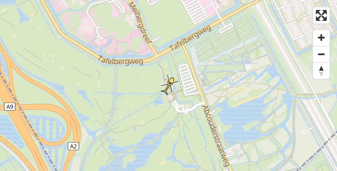 Routekaart van de vlucht: Lifeliner 1 naar Academisch Medisch Centrum (AMC)